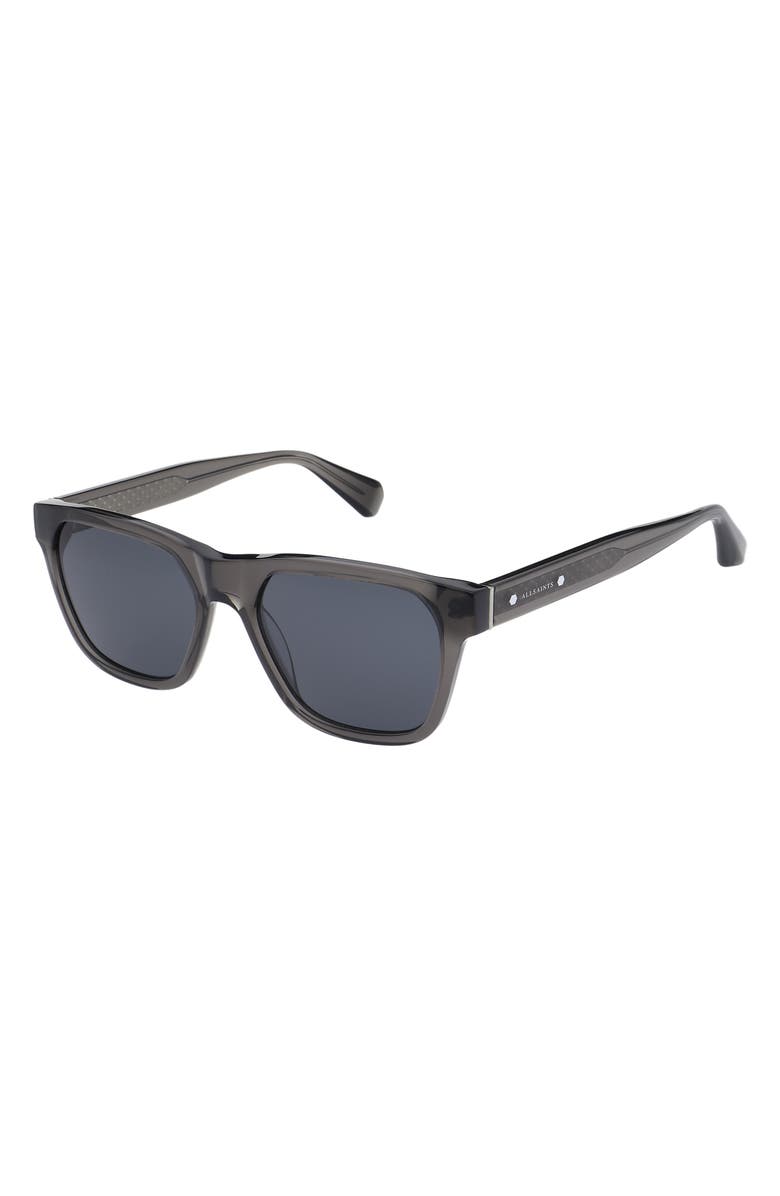 AllSaints Milo 55mm Square Sunglasses, Alternate, color, Dark Crystal Grey
