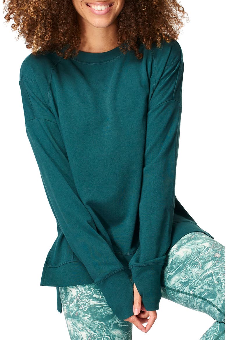 After Class Sweatshirt, Main, color, JUNE BUG GREEN