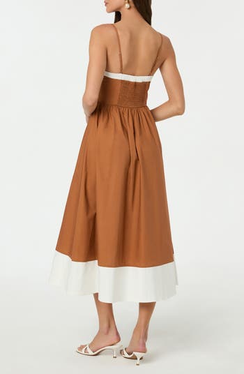 Contrast Detail Cotton Dress