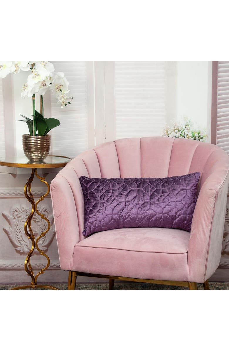 PARKLAND COLLECTION Sora Quilted Throw Pillow, Alternate, color, Purple