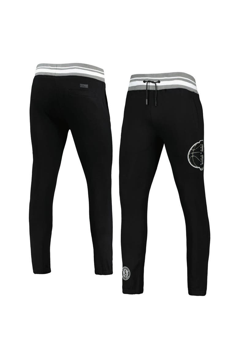 Men's Pro Standard Black Brooklyn Nets Mash Up Capsule Sweatpants, Main, color, Black