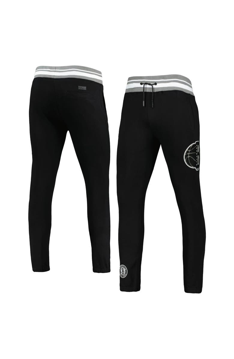 PRO STANDARD Men's Pro Standard Black Brooklyn Nets Mash Up Capsule Sweatpants, Main, color, Black