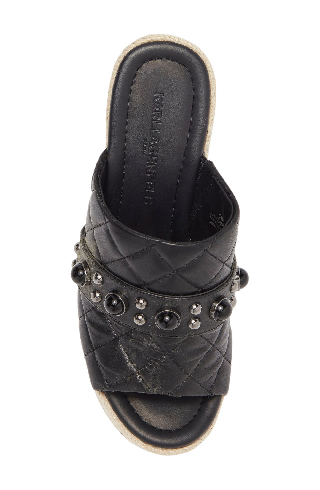 KARL LAGERFELD PARIS Camela Espadrille Wedge Sandal, Alternate, color, 