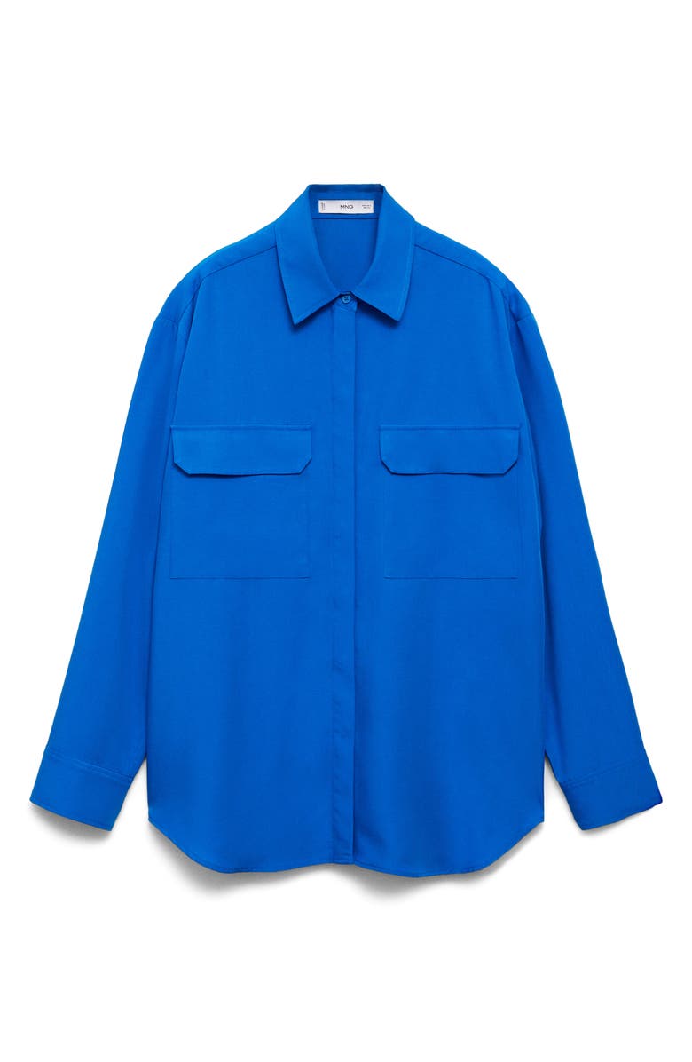 MANGO Pocket Button-Up Shirt, Alternate, color, Blue