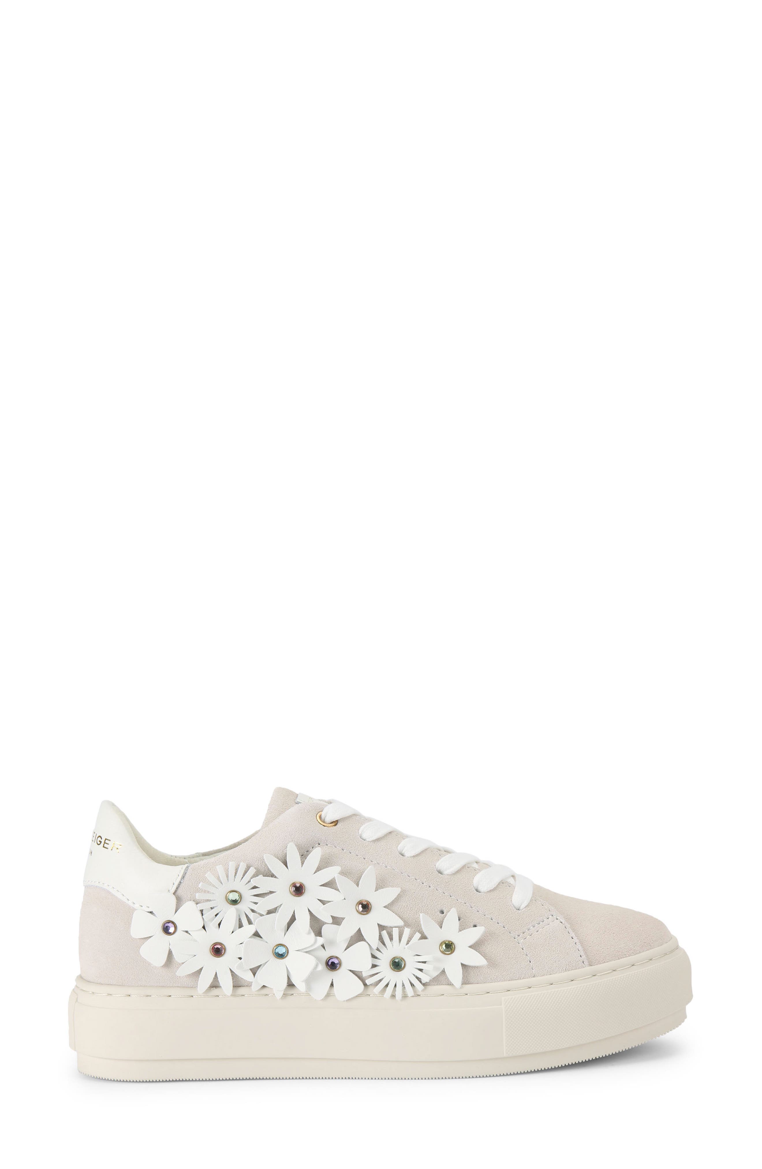 Kurt Geiger London Laney Flower Embellished Sneaker, Main, color, 