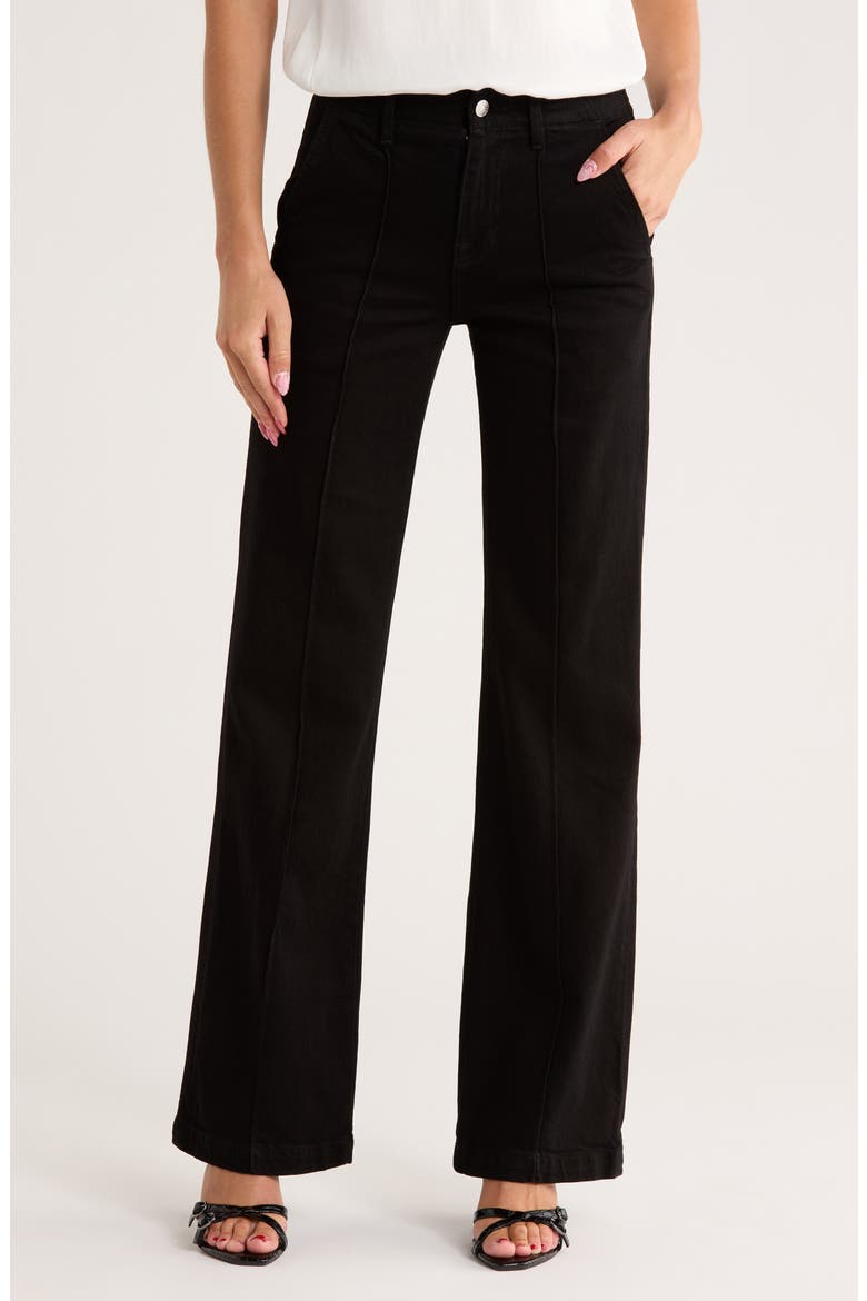 Ansel High Waist Wide Leg Pants, Main, color, BLACK
