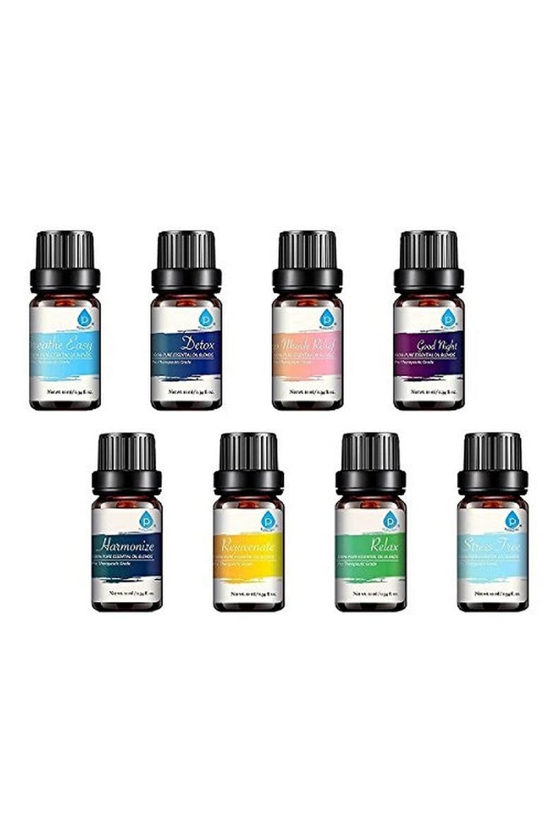 8 Pack of 100% Pure Essential Aromatherapy Oils, Main, color, Multicolor