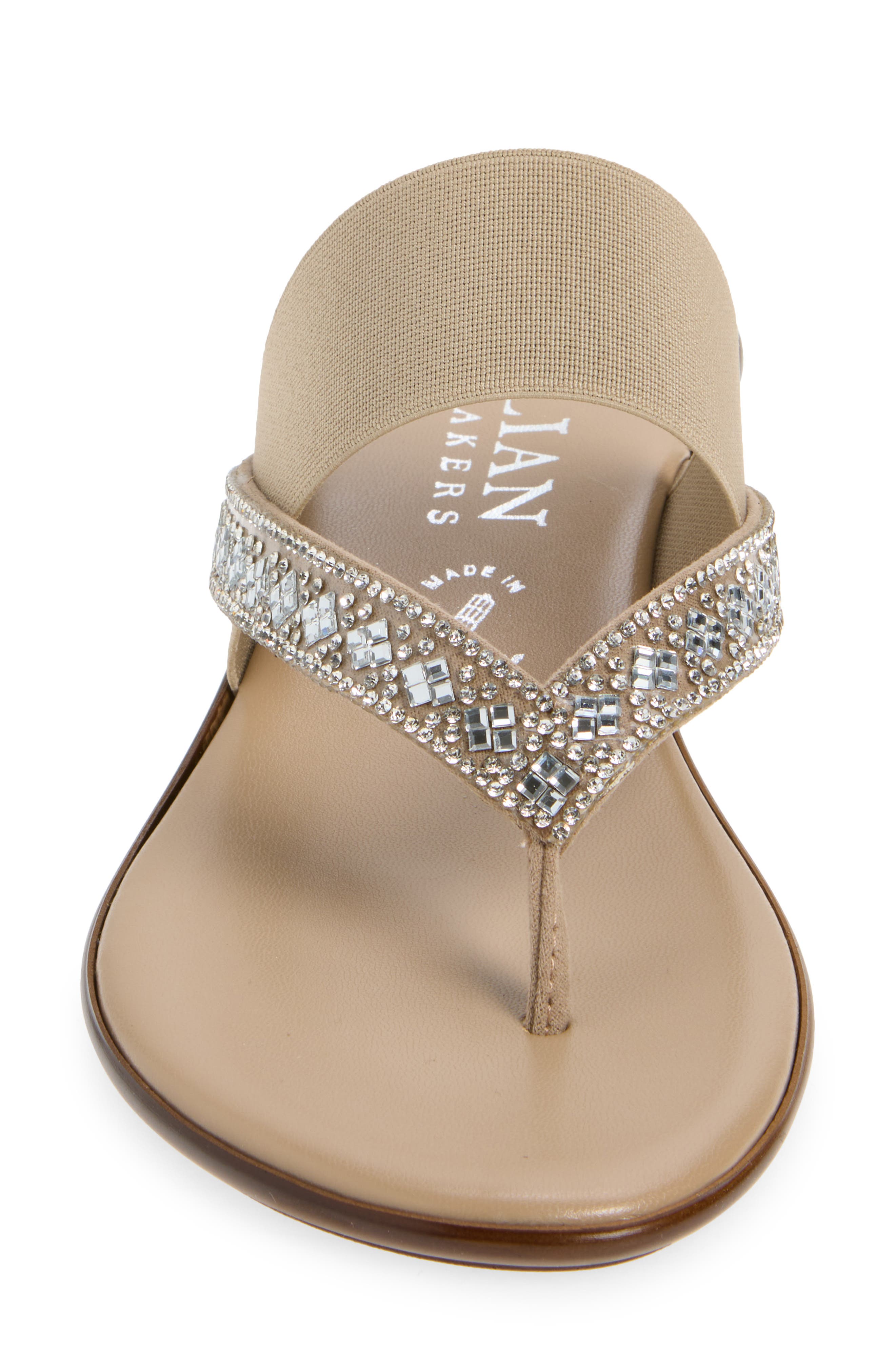 ITALIAN SHOEMAKERS Calver Wedge Sandal, Alternate, color, Taupe