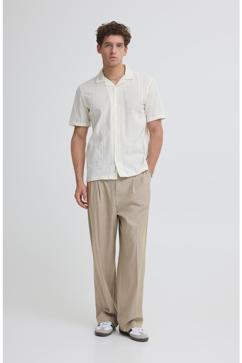 Stripe Pleated Trousers, Alternate, color, ISLAND FOSSIL