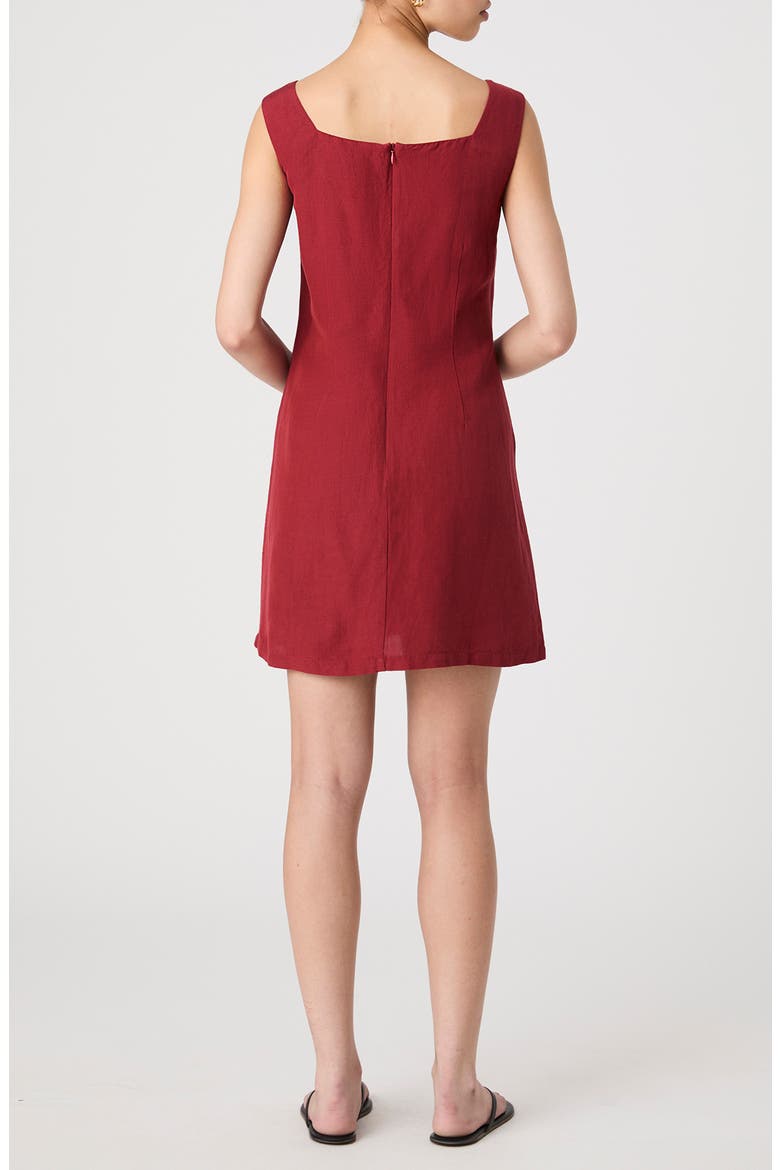 birdie linen square neck mini dress Birdie Square Neck Minidress (Women)