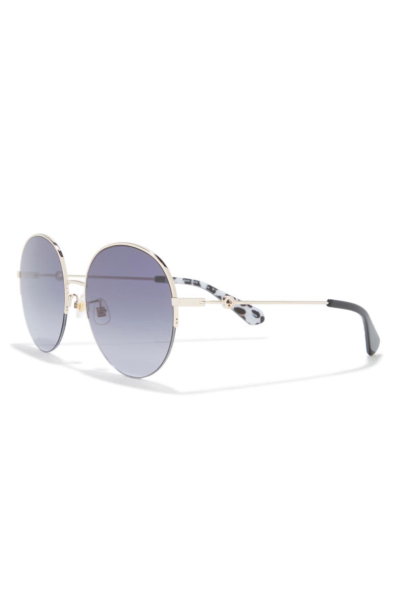 Kate Spade New York elliana 59mm gradient round sunglasses, Alternate, color, Gold/ Dark Fuschia Ms