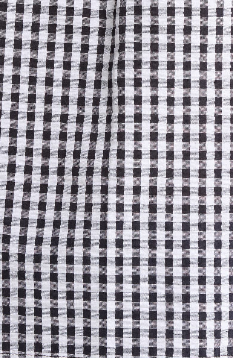 French Connection Gingham Seersucker Cami & Bloomer Short Pajamas, Alternate, color, Utility Blue Combo