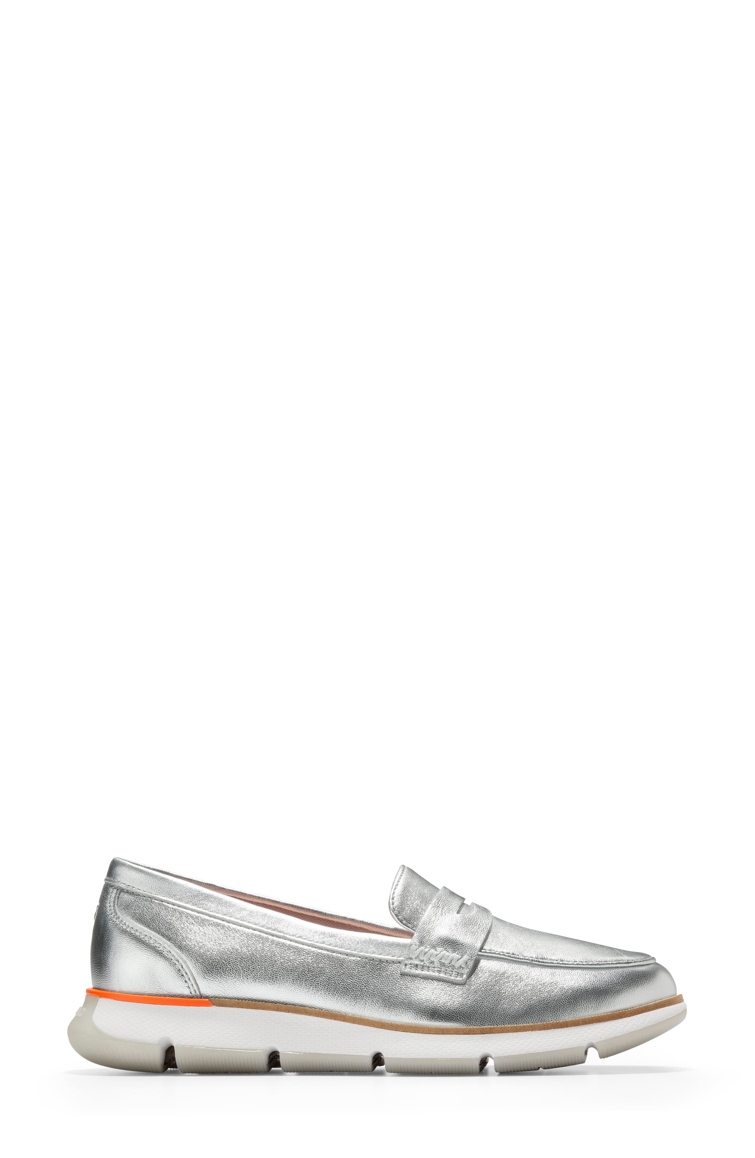 4.ZeroGrand Penny Loafer, Alternate, color, SILVER SOFT TALCA