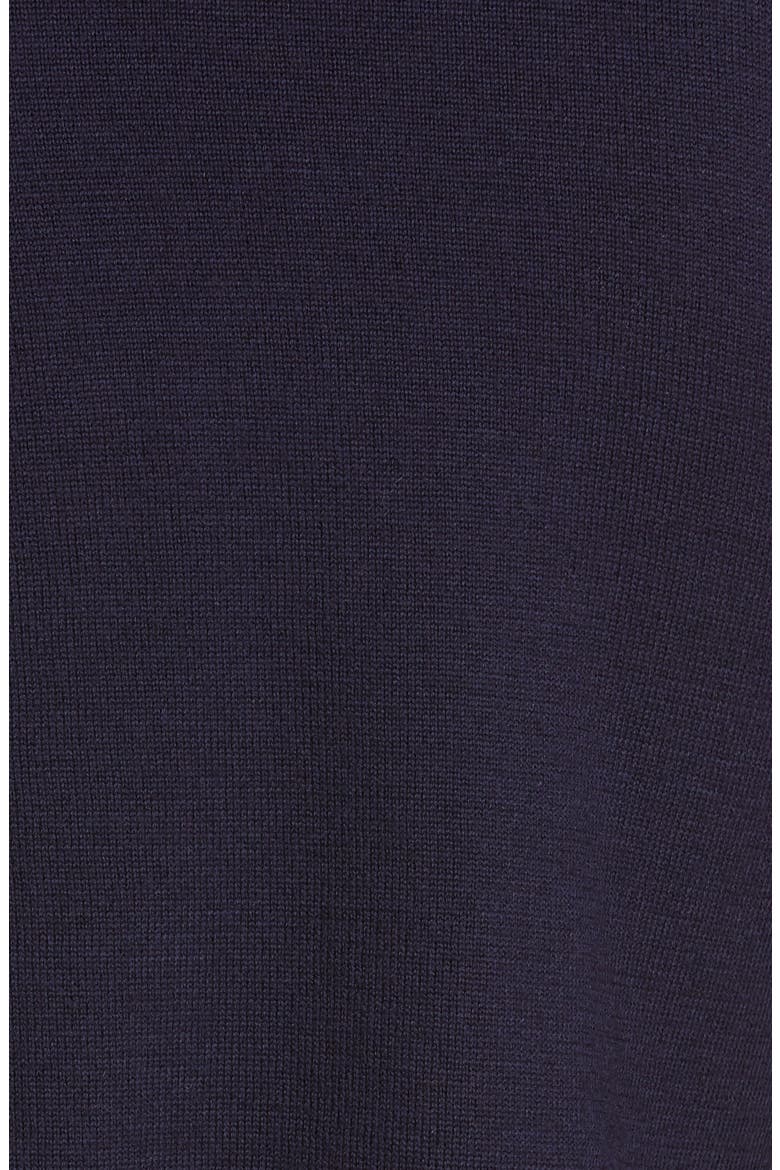 Mimosa Stems Embroidered Wool Cardigan, Alternate, color, NAVY