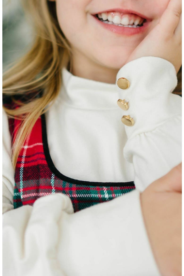 Kids' Long Sleeve Mock Neck Balloon Sleeve Top, Alternate, color, Soft White Mock Neck