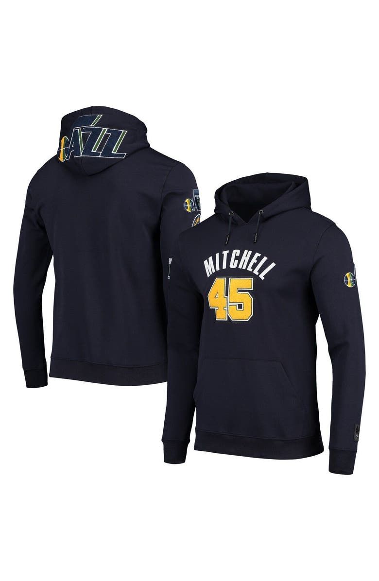 PRO STANDARD Men's Pro Standard Donovan Mitchell Navy Utah Jazz Player Pullover Hoodie, Alternate, color,