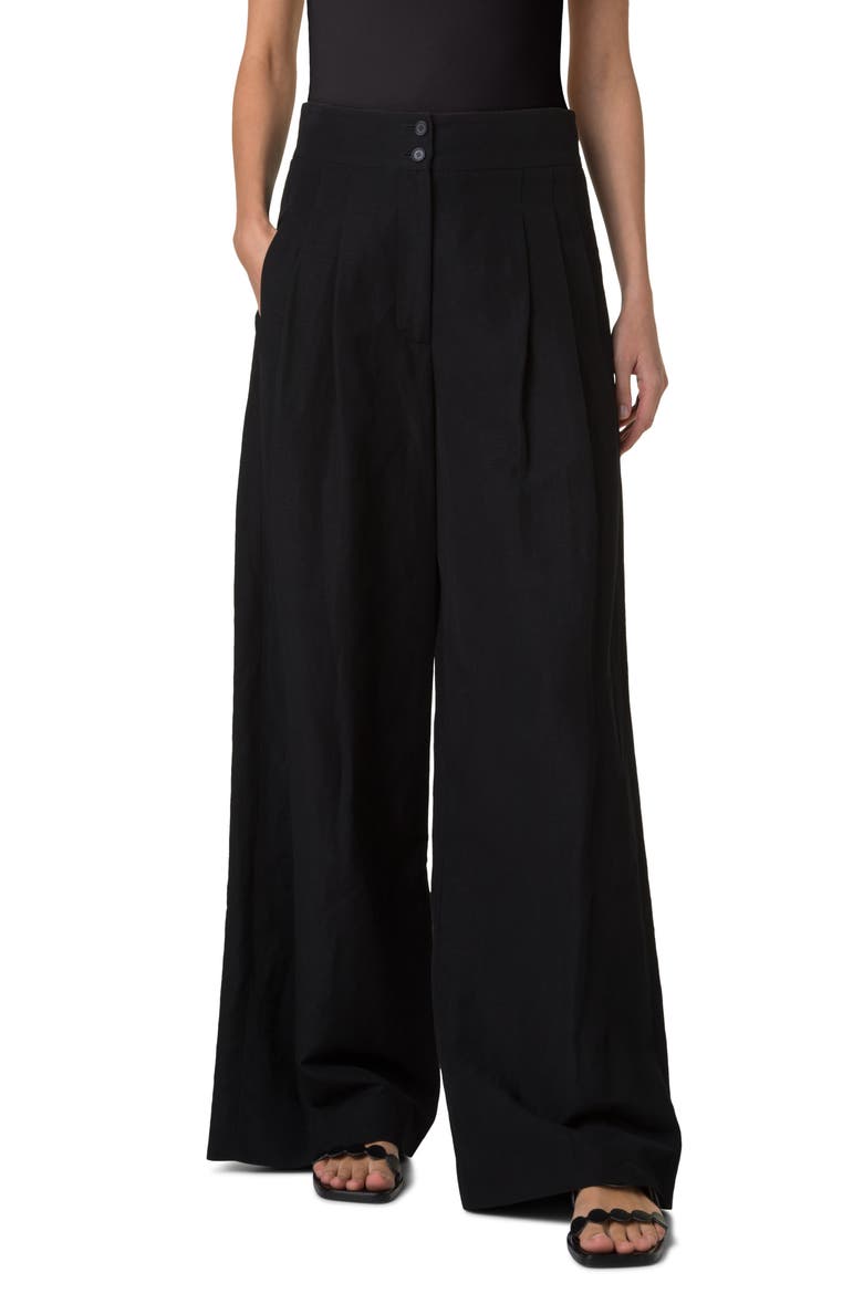 Florence High Waist Wide Leg Pants, Main, color, BLACK