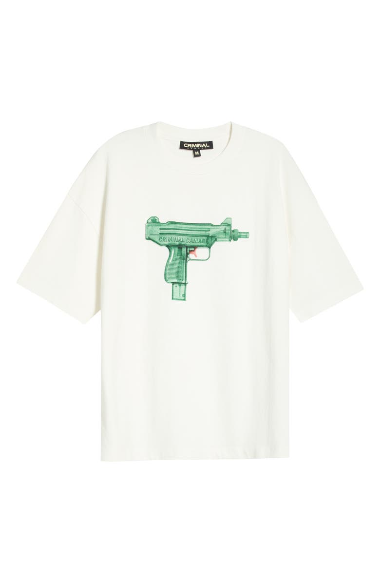 CRIMINAL DAMAGE Water Gun T-Shirt, Main, color, Off-White