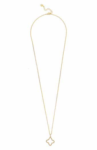 Pavé CZ Flower Pendant Necklace