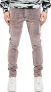 PURPLE BRAND Flock Dipped Skinny Jeans