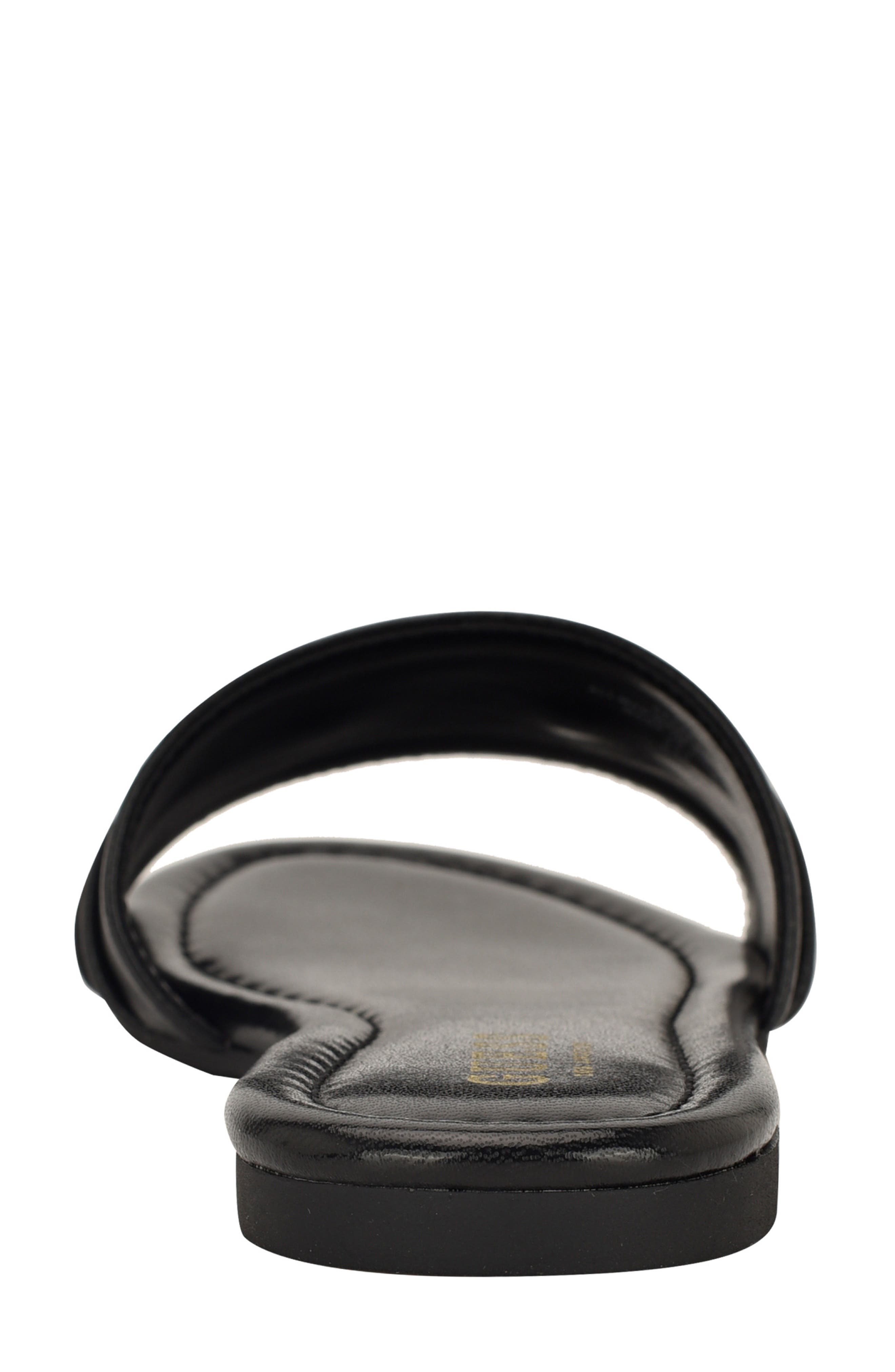 GUESS <p>Flynzy Faux Leather Slide Sandal (Women)</p>, Alternate, color, Black
