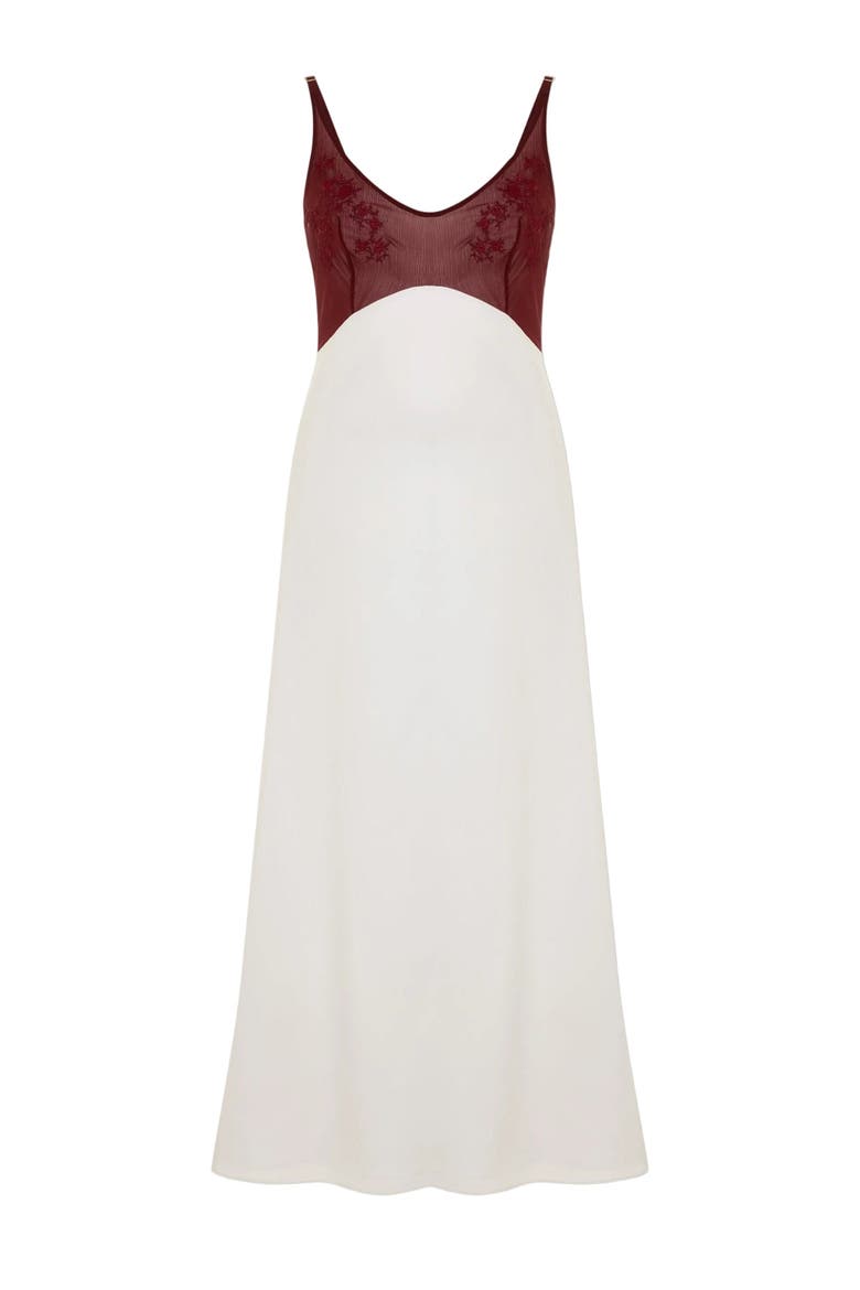 The Broderie Anglaise Edit Embroidered Floral Midi Dress, Alternate, color, white
