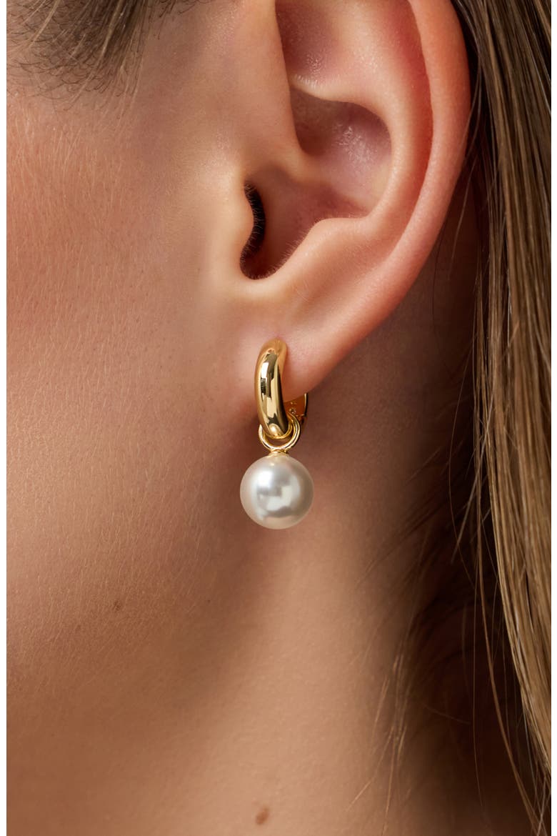 Pearl Drop Earrings - Maxine, Alternate, color, Gold