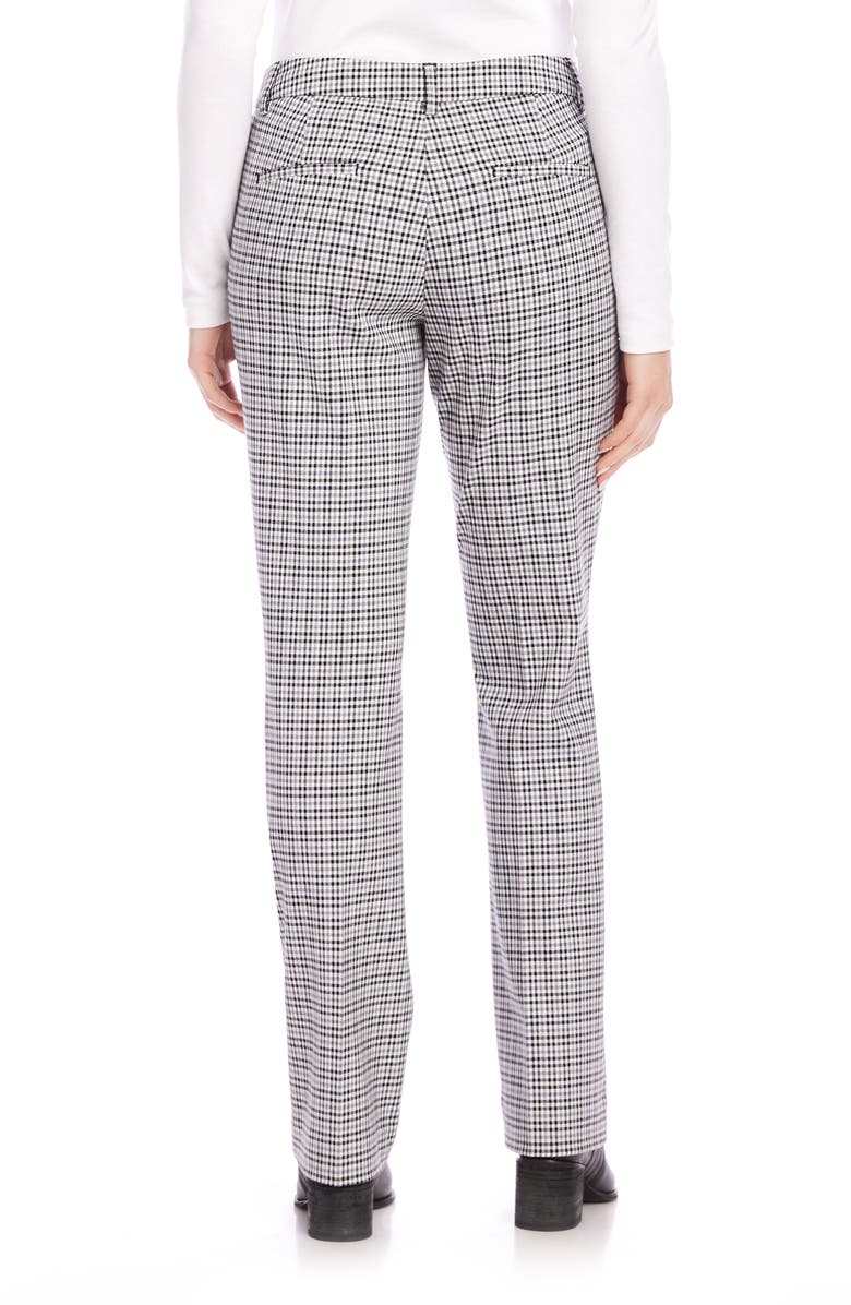 Karen Kane Plaid High Waist Straight Leg Pants, Alternate, color, Plaid