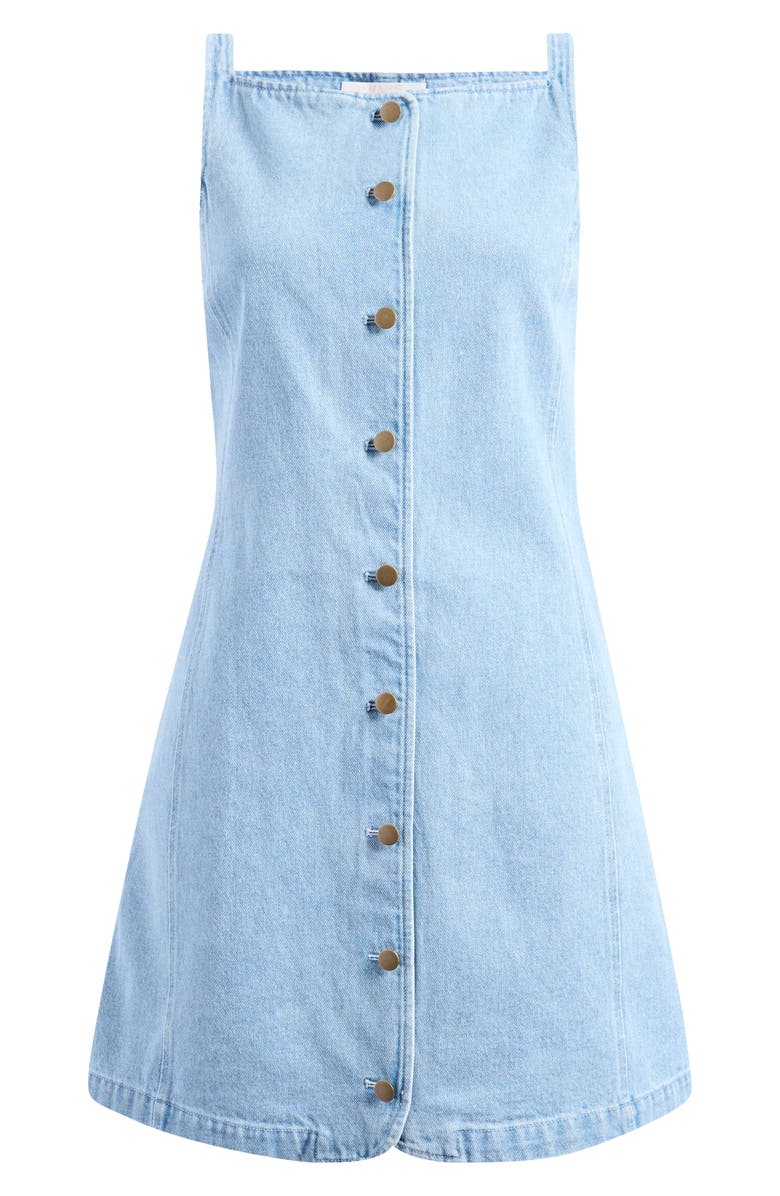 WAYF Alex A-Line Denim Minidress, Alternate, color, Vintage Blue