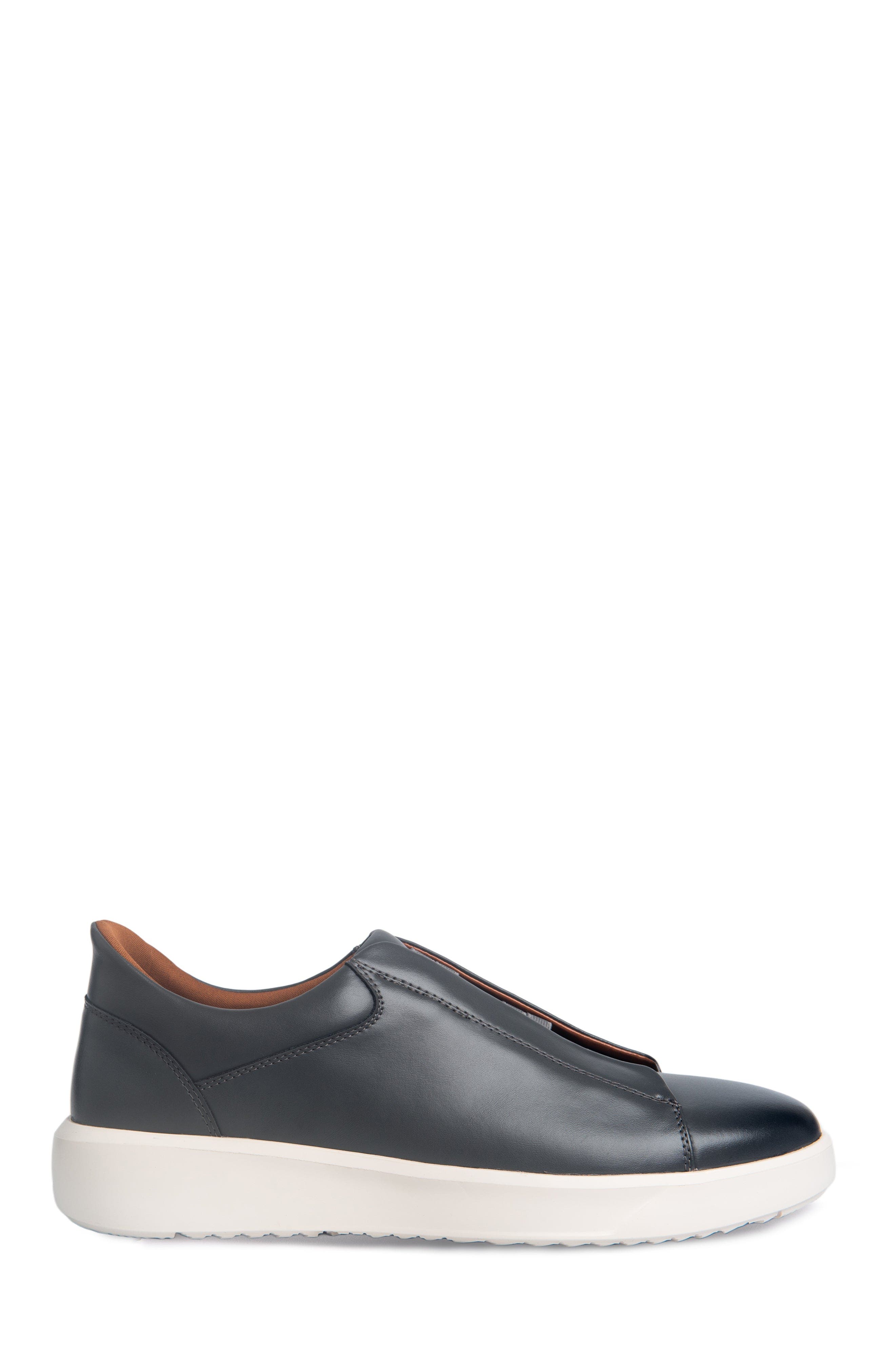 Allen Street Hands Free Technology Lightweight Leather Sneaker, Alternate, color, Grey Napa Leather