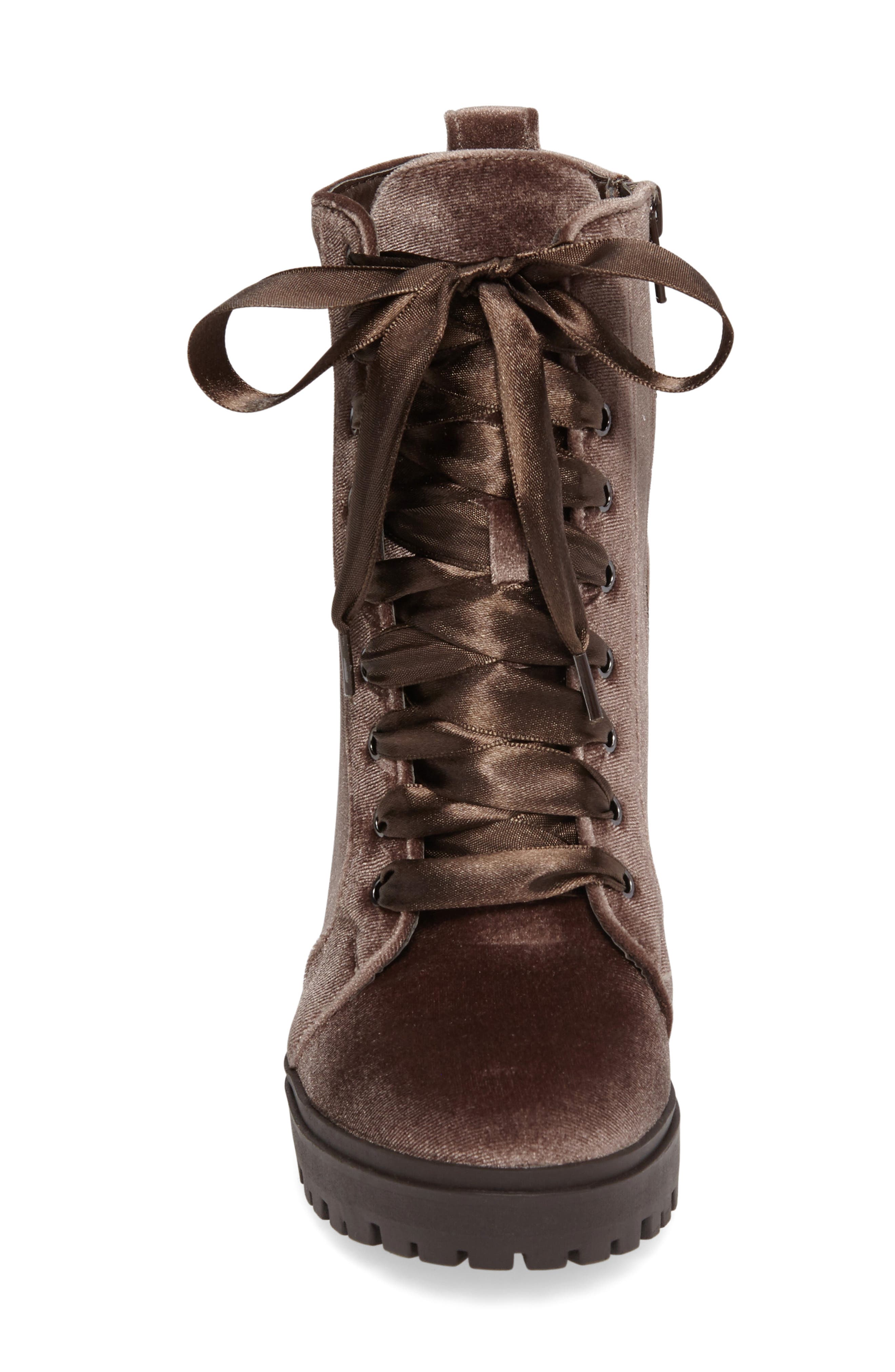 Laurie Platform Bootie, Alternate, color, TAUPE VELVET