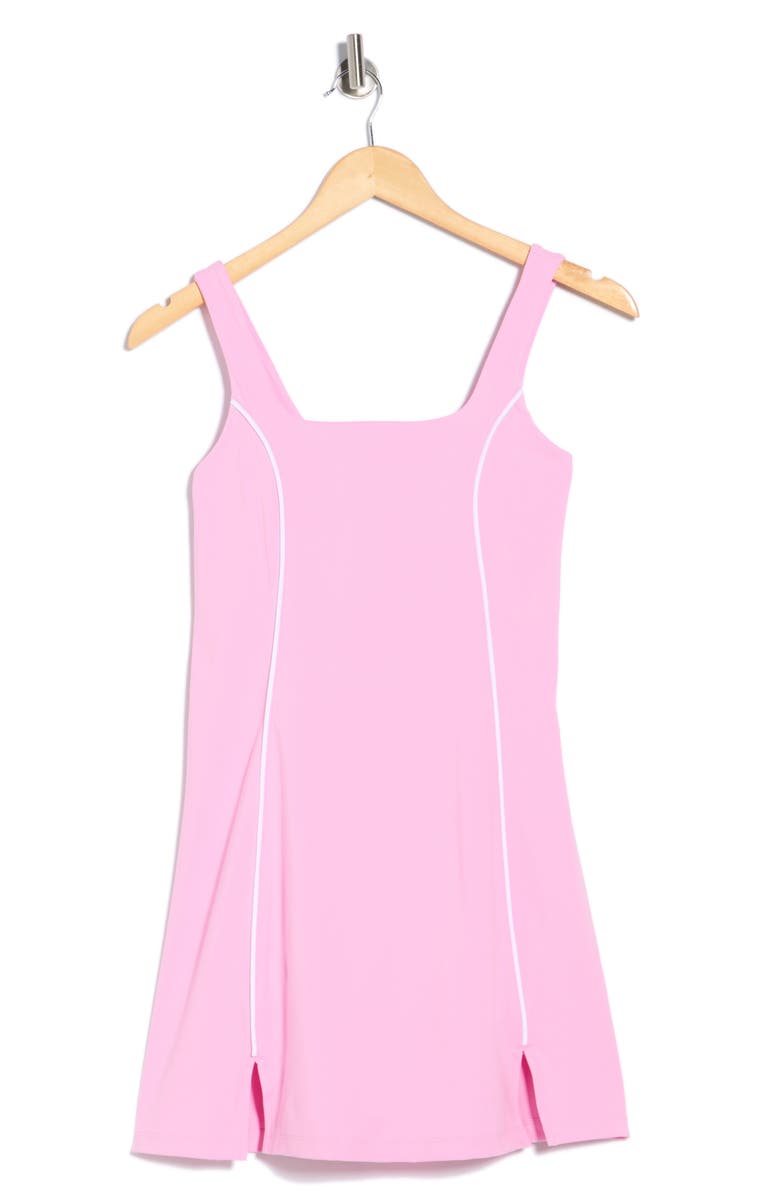 90 DEGREE BY REFLEX Marilyn Interlock Dress, Main, color, Pink Peony/ White