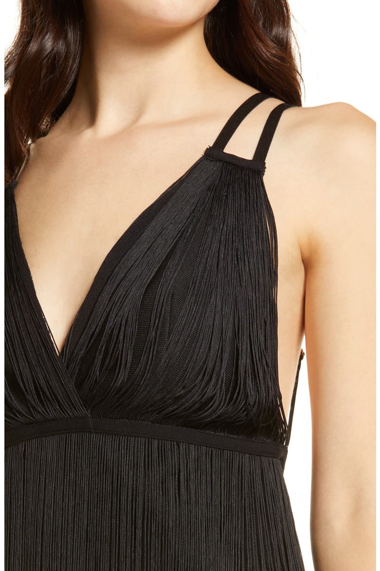 Shake It Out Fringe Dress, Alternate, color, BLACK