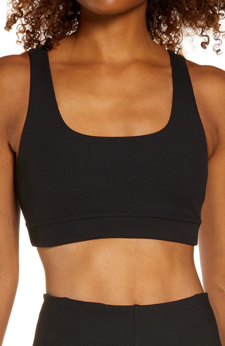 Zella Live In Rib Sports Bra, Main, color, 