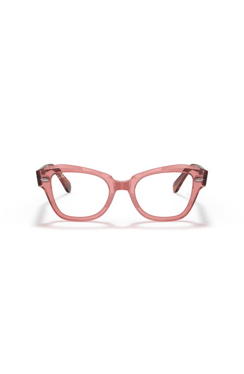 Ray Ban Ray-ban 48mm Irregular Optical Glasses In Pink