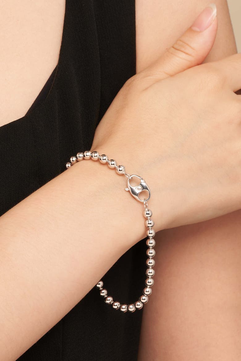 Sterling Silver Baller Bead Bracelet, Alternate, color, Sterling Silver