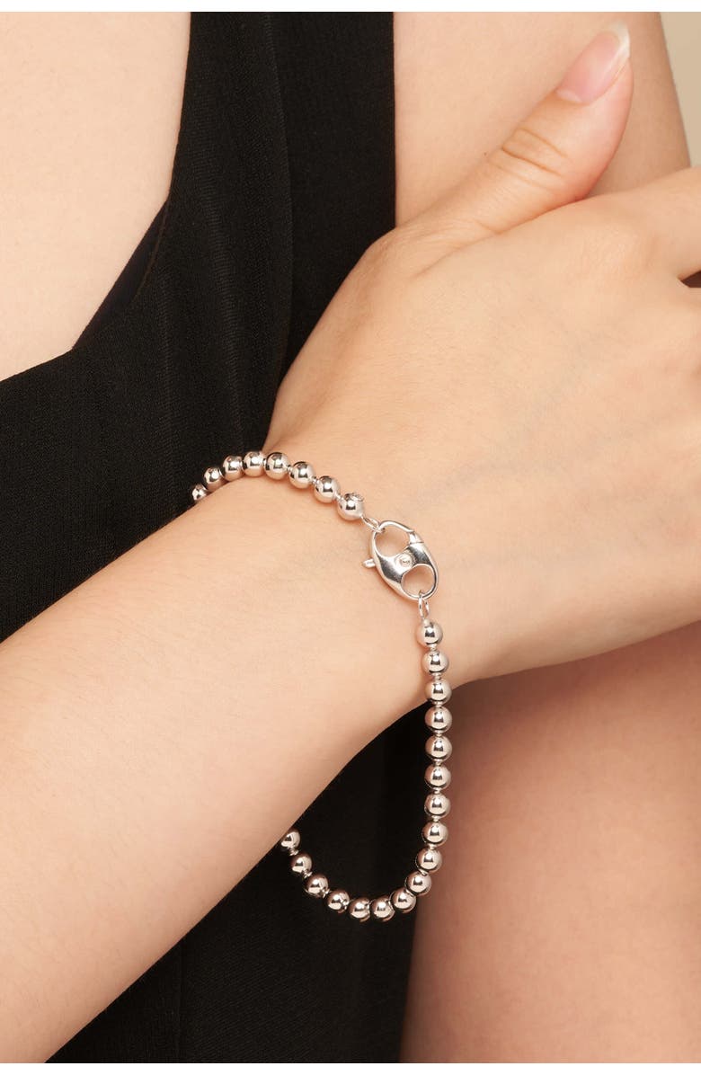 Oradina Sterling Silver Baller Bead Bracelet, Alternate, color, Sterling Silver