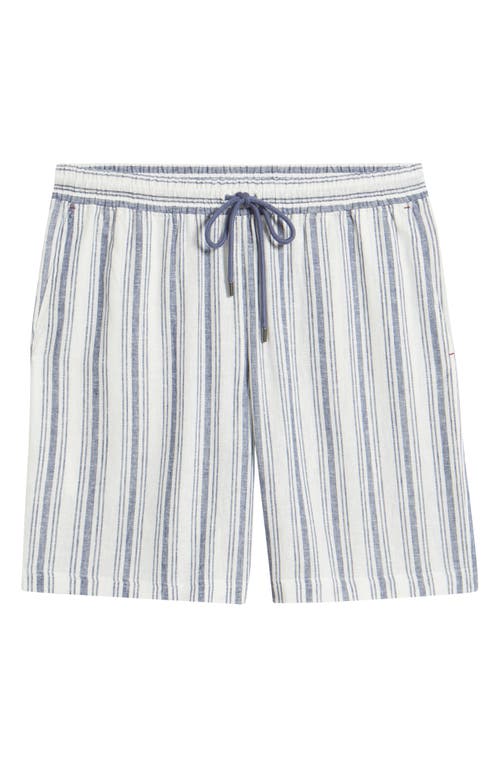 Daniel Buchler Stripe Linen Blend Drawstring Pajama Shorts