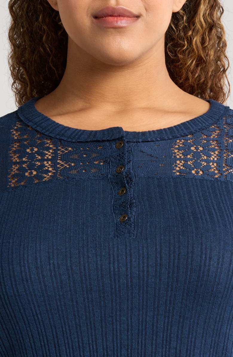Lucky Brand Lace Yoke Henley, Alternate, color, 