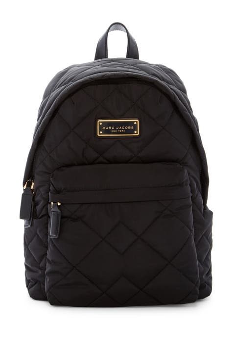 Quilted Nylon School Backpack