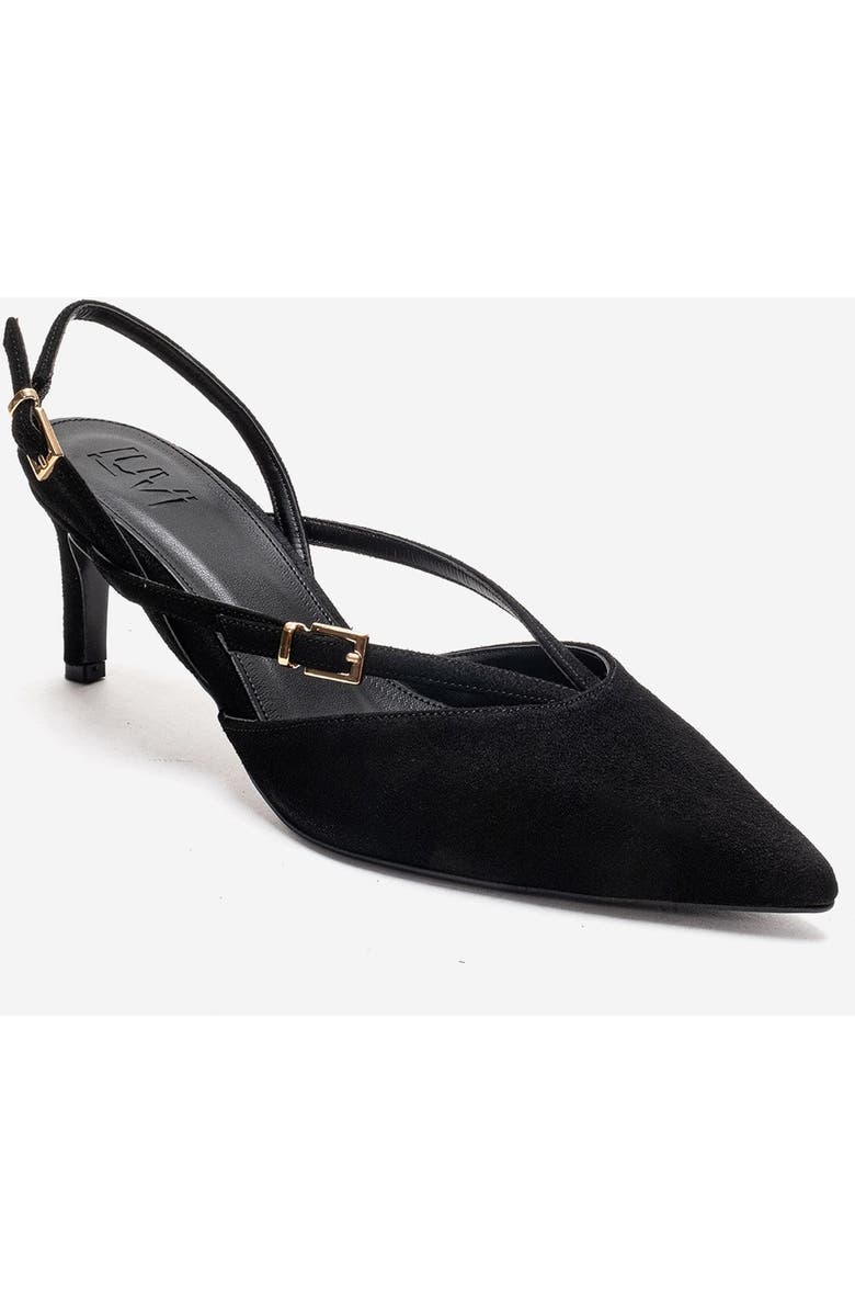 Prologue Shoes Armonia Stiletto Pump, Alternate, color, Black Suede