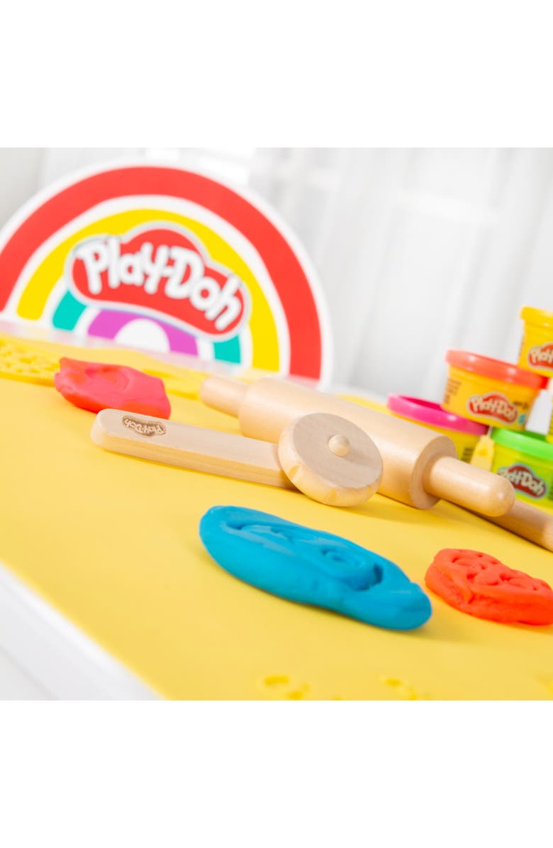 PLAY-DOH Playdoh Creative Seating Set Table, Chair, 6 Colors, 3D Mat, Tools, Kids 3+, Alternate, color, Multicolored