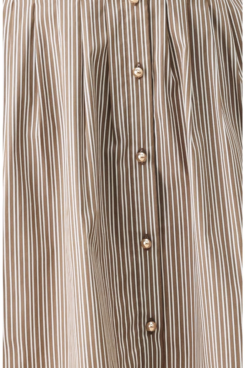 Pleated Mini Shirtdress, Alternate, color, TAUPE MULTI