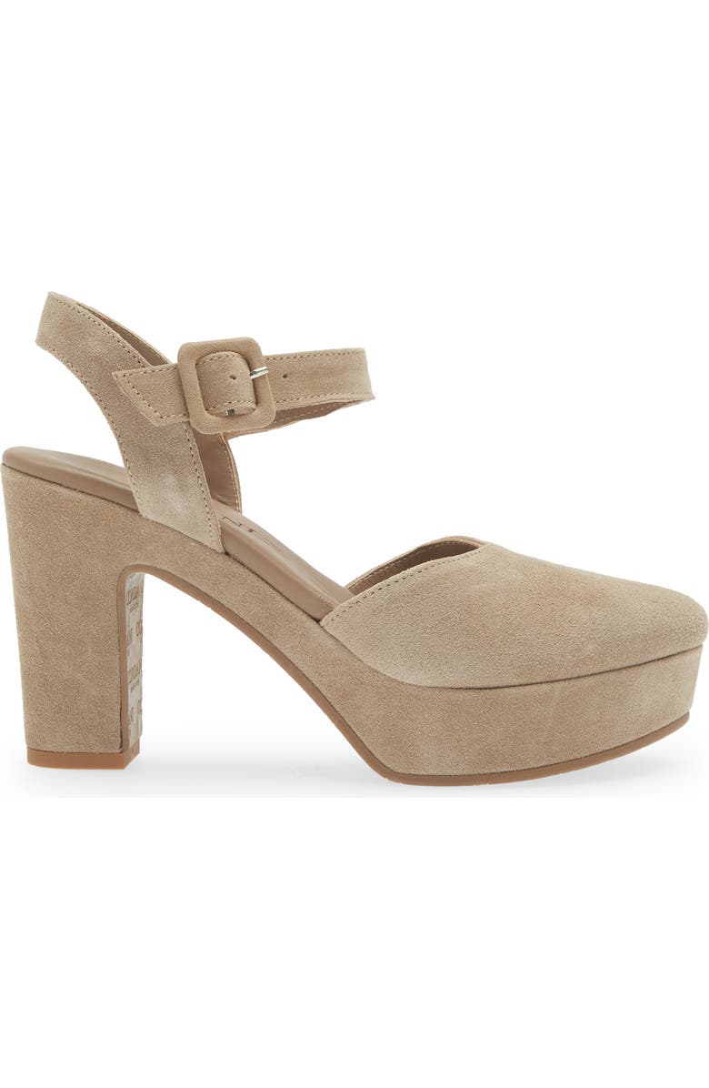 Cordani Torin Ankle Strap Platform Pump, Alternate, color, Tortora Suede