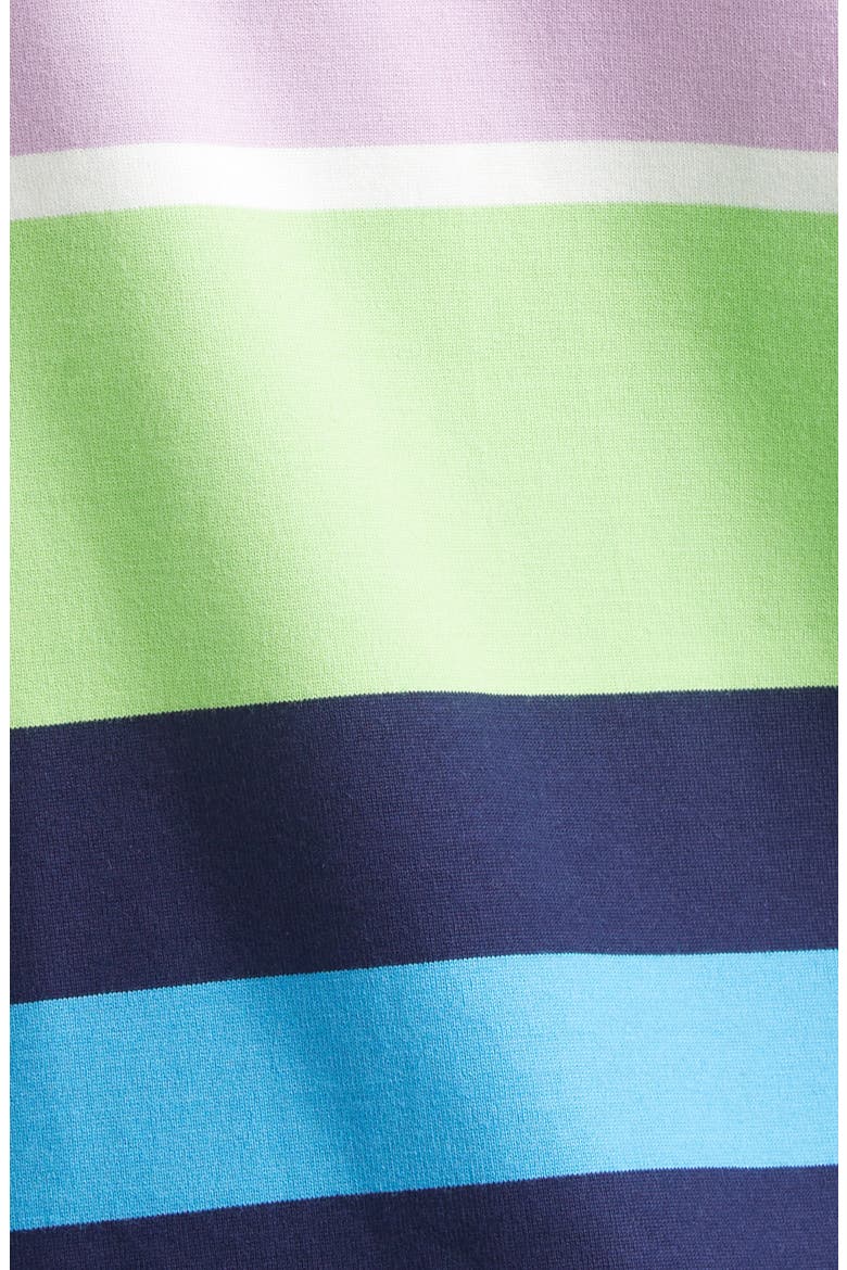 Stripe Cotton Jersey Polo, Alternate, color, BRIGHT PINK GREEN BLUE