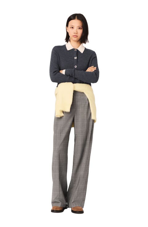 Round-neck Rib Knit Cardigan