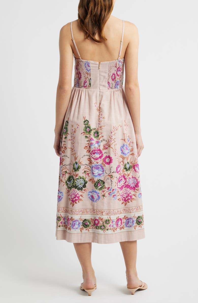 Cleobella Trina Cotton Twill Midi Sundress, Alternate, color, Silva Print