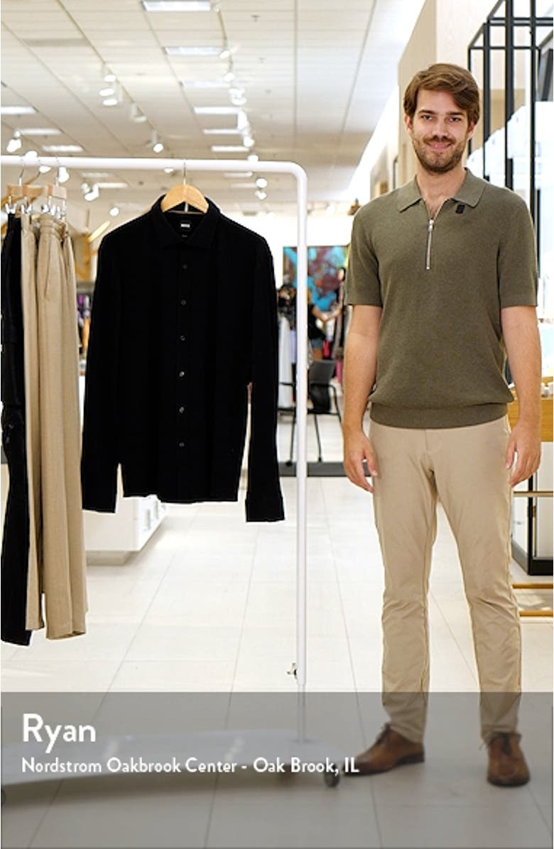 Roan Solid Stretch Cotton Button-Up Shirt, sales video thumbnail