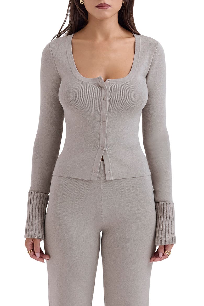 Chunky Cuff Cardigan, Main, color, GREY