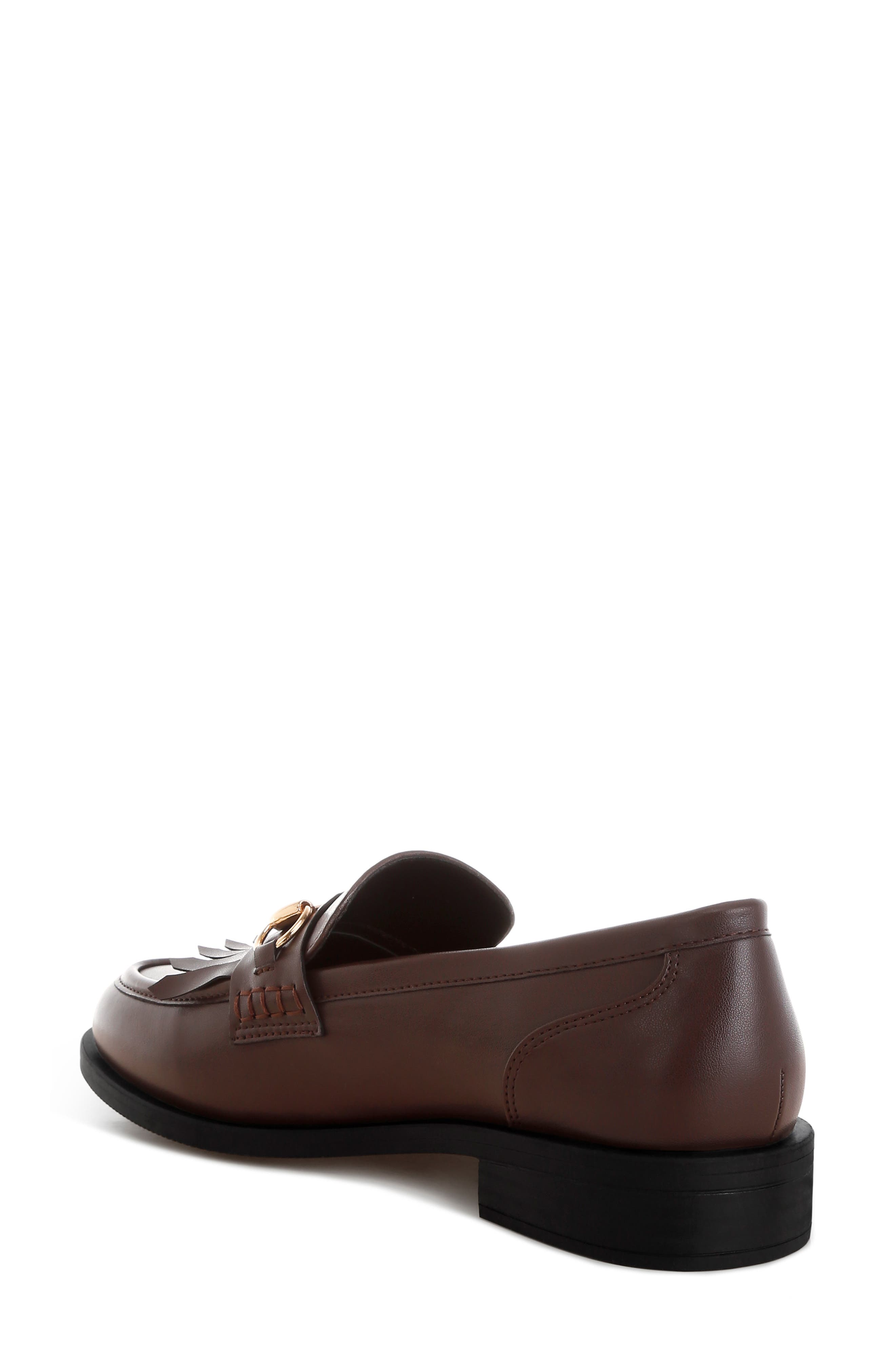 Enola Kiltie Fringe Loafer, Alternate, color, BROWN